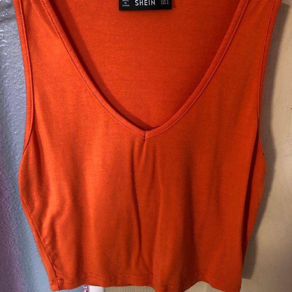 Orange crop top